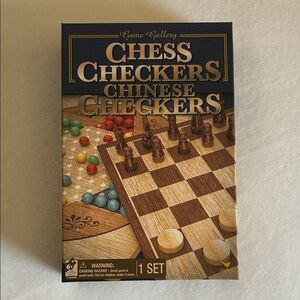 Game Gallery Chess Checkers Chinese Checkers Set